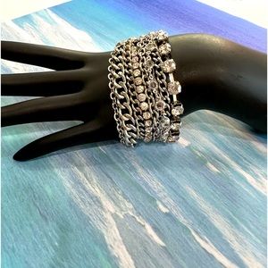 Chicos Silver 9 Strand Bracelet
